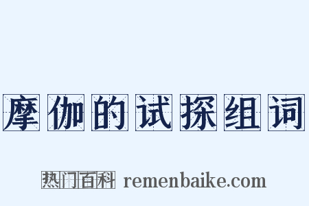 摩伽的试探组词是什么意思的图片